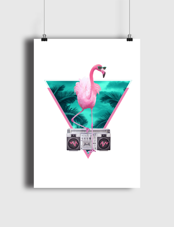 Miami flamingo Poster