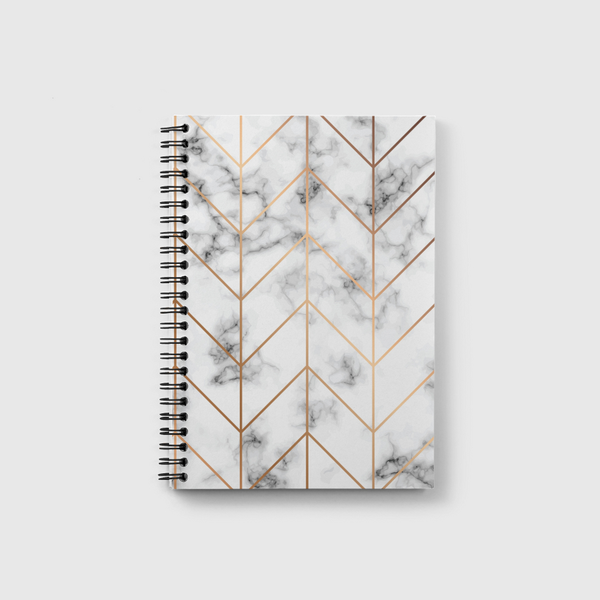 Marble and golden chevron Notebook