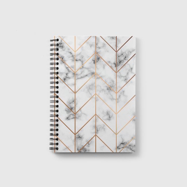 Marble and golden chevron - Notebook