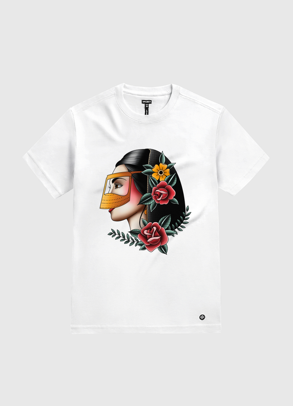 Battoulah n' Flowers White Gold T-Shirt