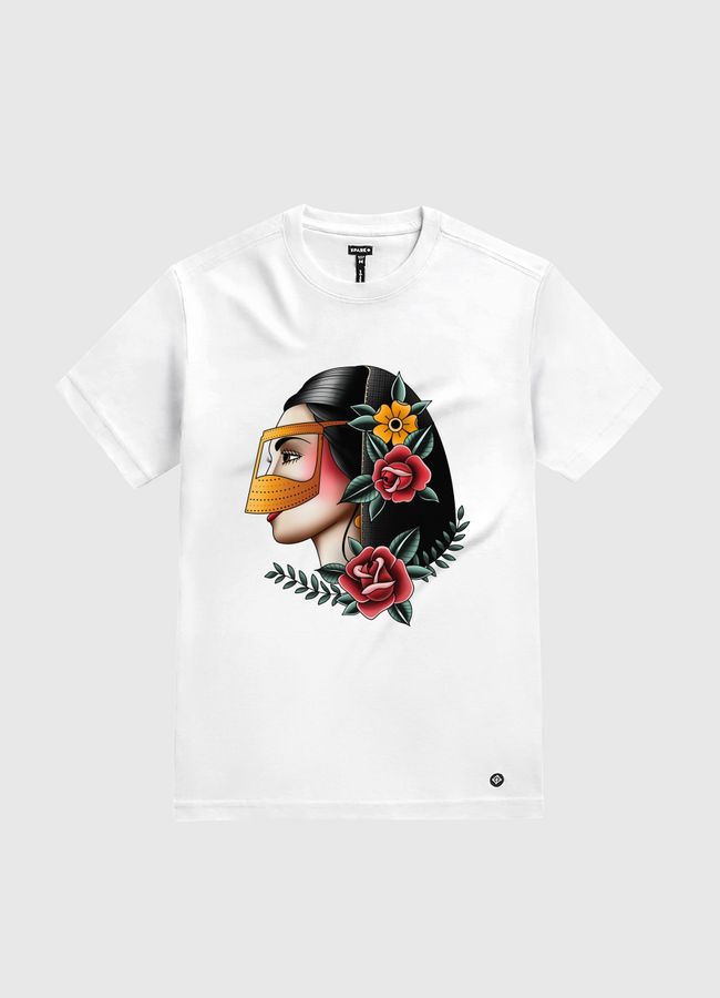 Battoulah n' Flowers - White Gold T-Shirt