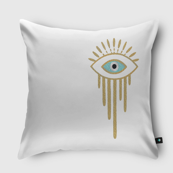 Synthetics: Melted Eye Throw Pillow