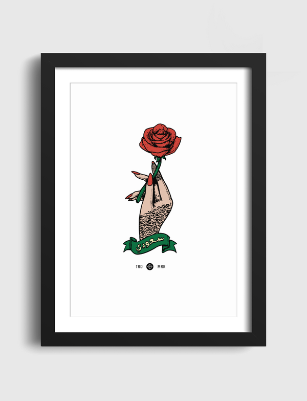 Calligraphy & Roses Artframe