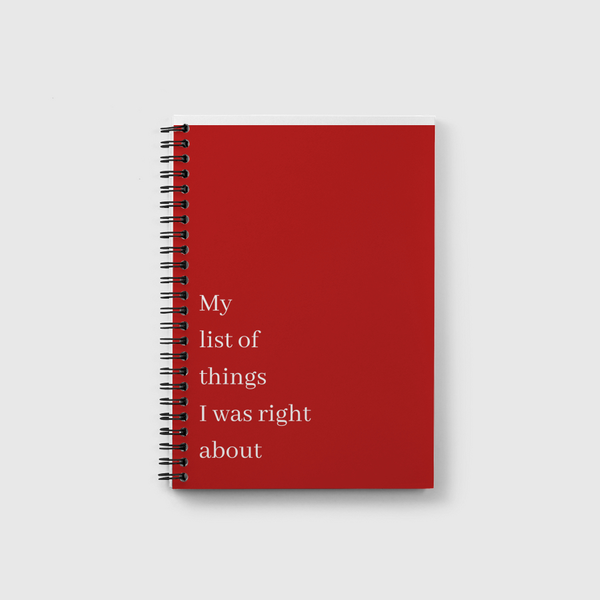 funny notebook of lists Notebook