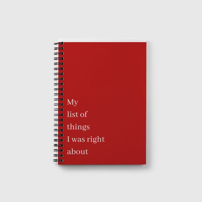 funny notebook of lists - Notebook