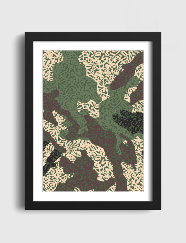 Camo Calligraphy Artframe