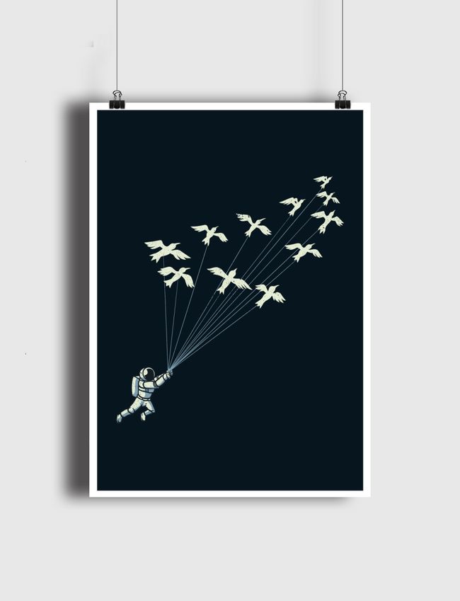 Astronaut Prince Flying - Poster
