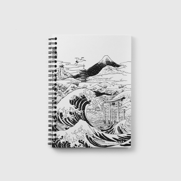 The wave Mount Fujiyama Notebook