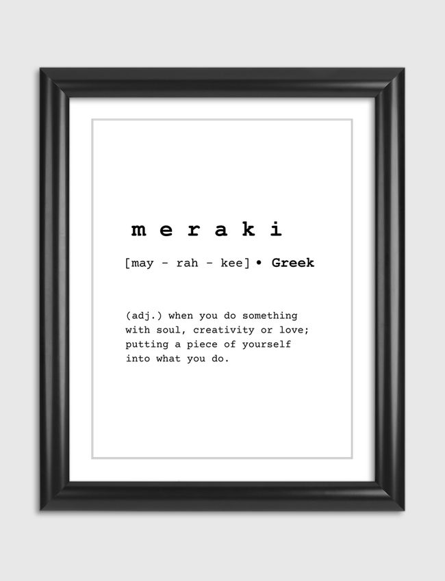 meraki- word definition - Artframe