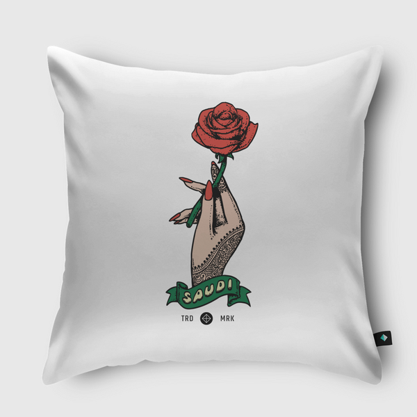 Henna and Roses Throw Pillow