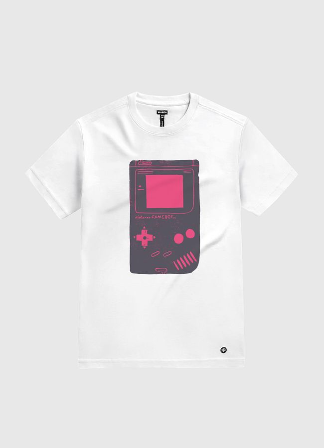 Game Boy Blockprint Pink - White Gold T-Shirt