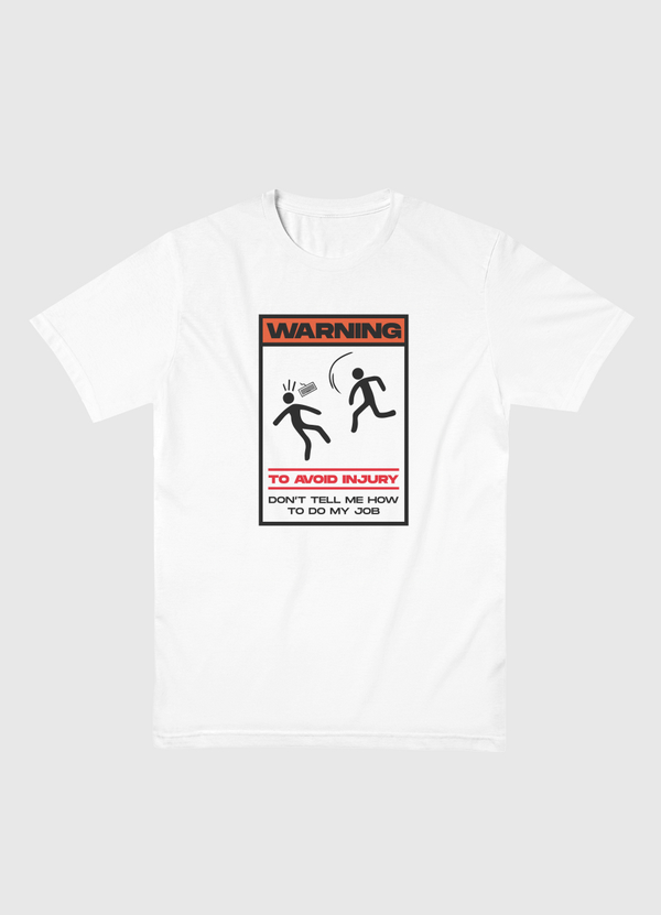 Warning Men Basic T-Shirt