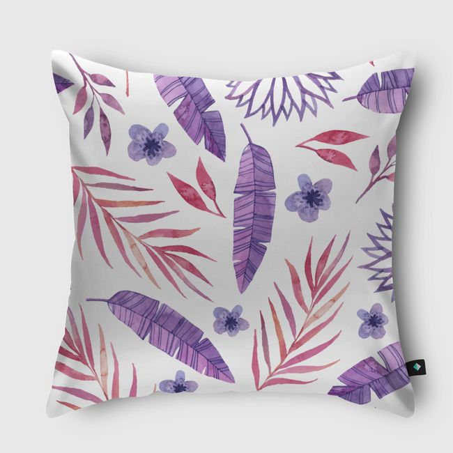 purple leaves - Throw Pillow