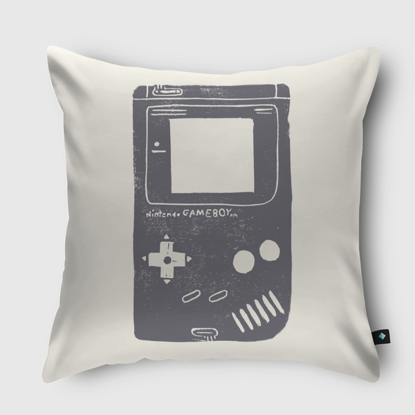 Game Boy Blockprint Throw Pillow