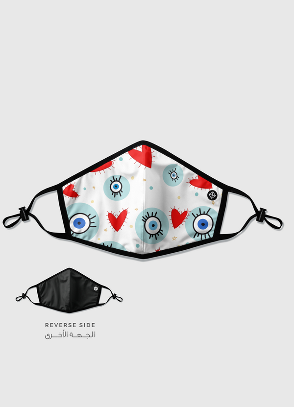 Eyes and hearts Reversible Mask