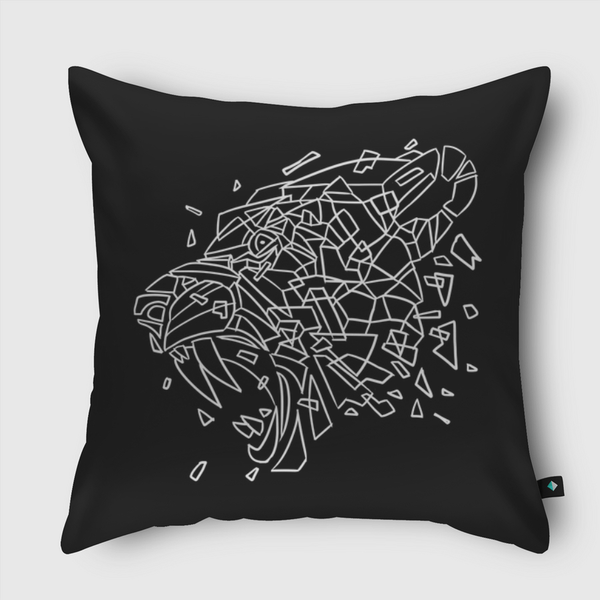 Geometric Sabertooth Throw Pillow