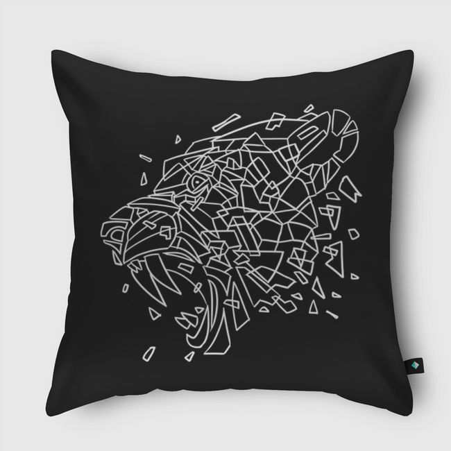 Geometric Sabertooth - Throw Pillow