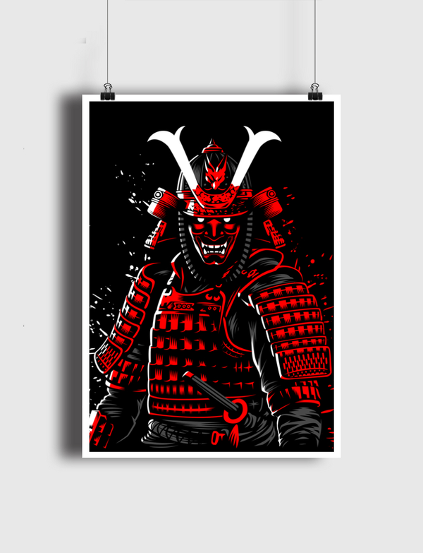 Samurai red Poster