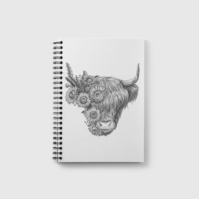Floral bull - Notebook