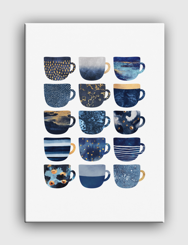 Pretty Blue Coffee Cubs Canvas