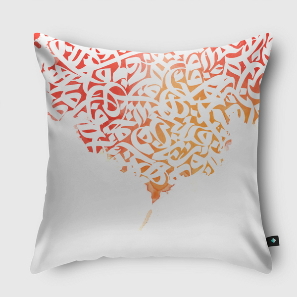 COLOR CALLIGRAPHY Throw Pillow