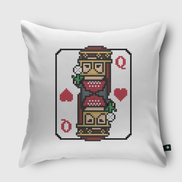 Queen of hearts Throw Pillow