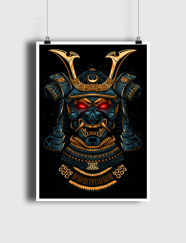 Awesome Samurai Gold Poster