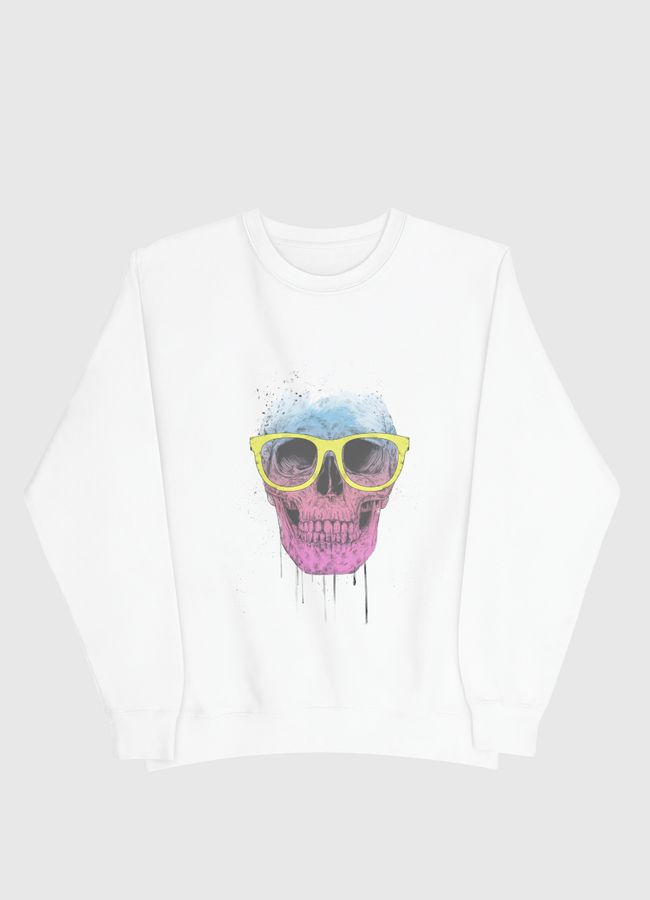 Pop art skull with glasses - Men Sweatshirt