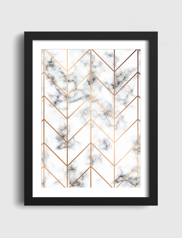 Marble and golden chevron Artframe