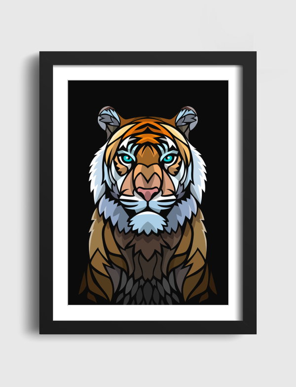 Tribal frontal tiger Artframe