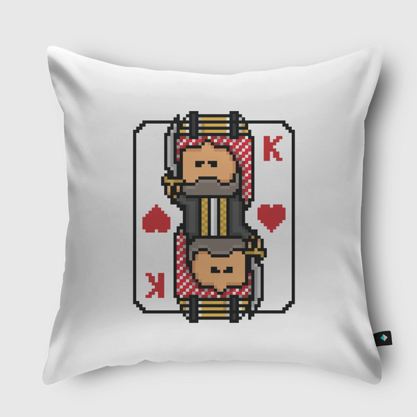 Kings of Hearts Throw Pillow