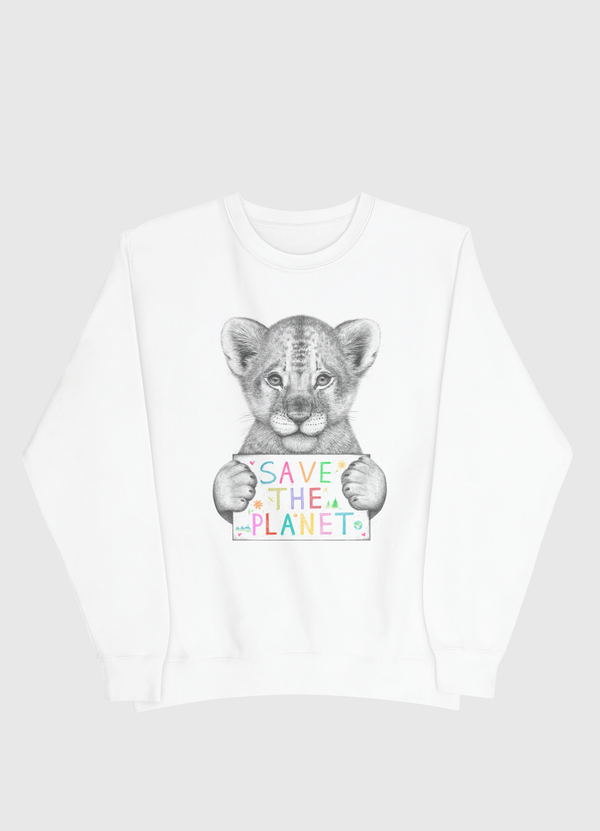 Lion cub save the planet Men Sweatshirt