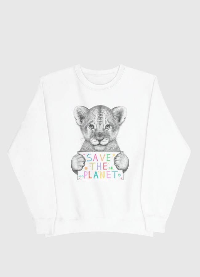 Lion cub save the planet - Men Sweatshirt