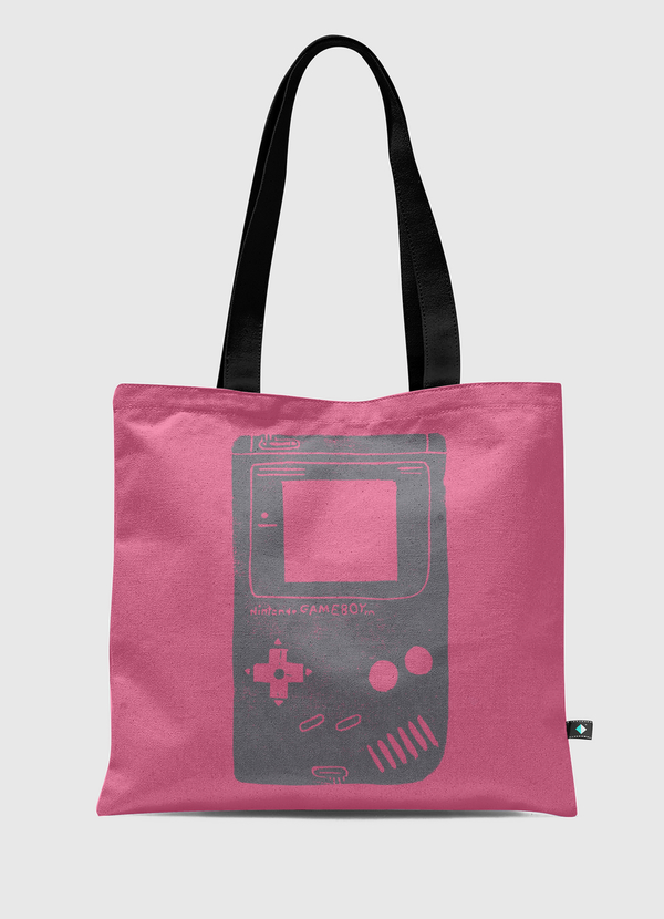 Game Boy Blockprint Pink Tote Bag