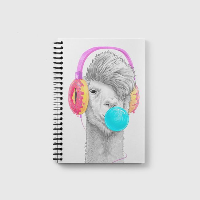 Lama in headphones - Notebook