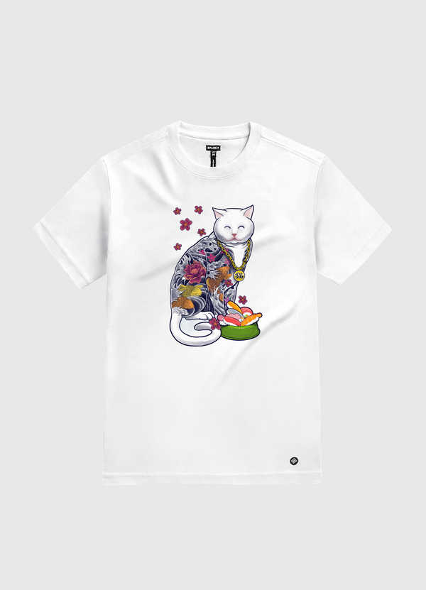 The Mob Cat White Gold T-Shirt