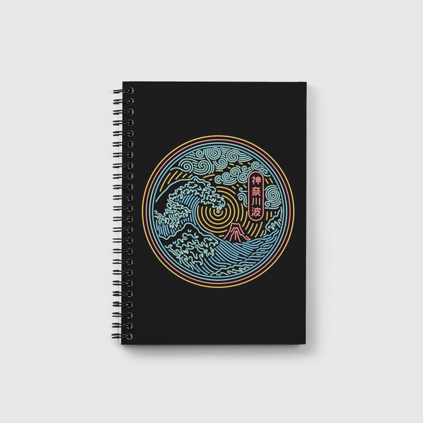 Neon Kanagawa Wave Notebook