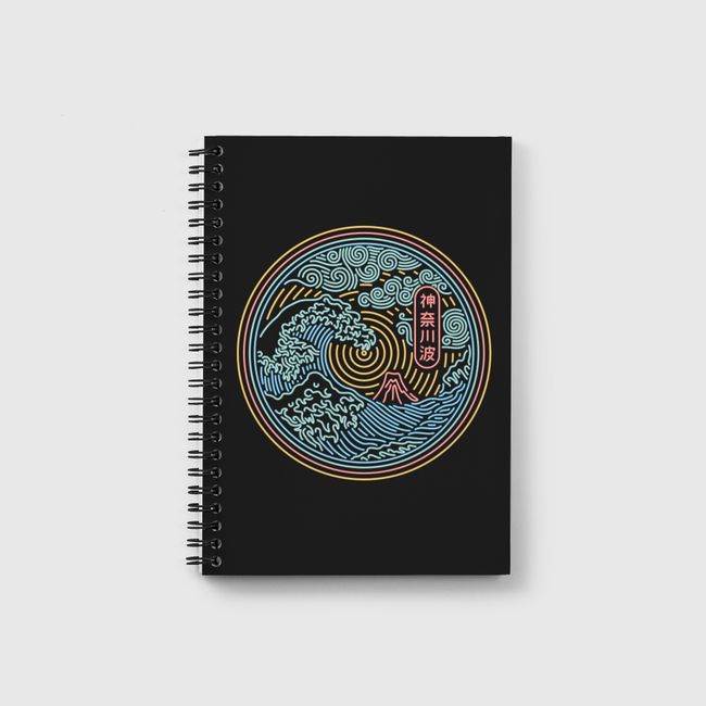 Neon Kanagawa Wave - Notebook