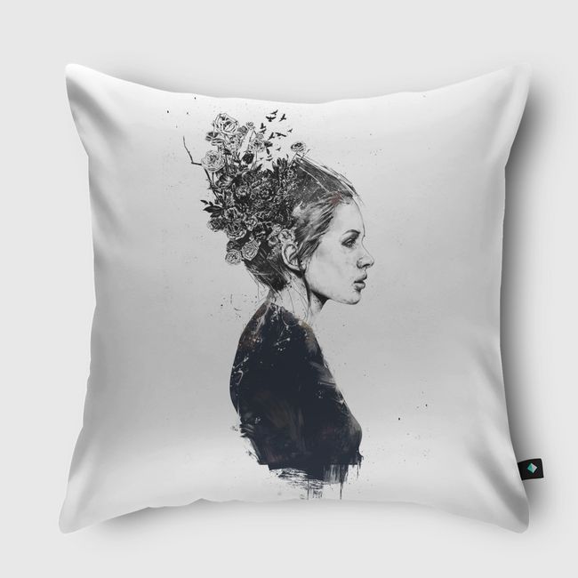 Blooming girl - Throw Pillow