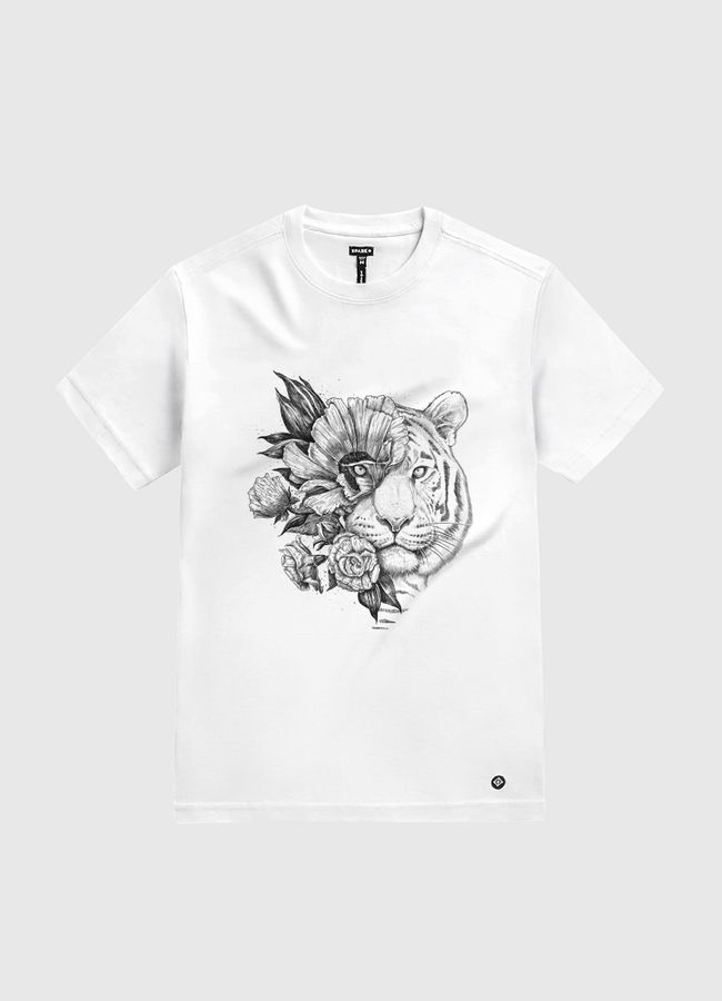 Floral tiger - White Gold T-Shirt