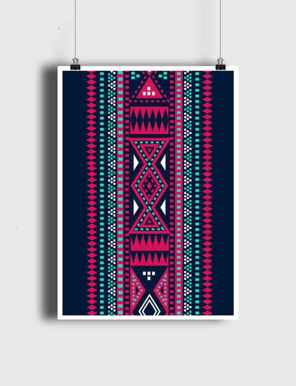 Tribal Arabian | Blue Poster