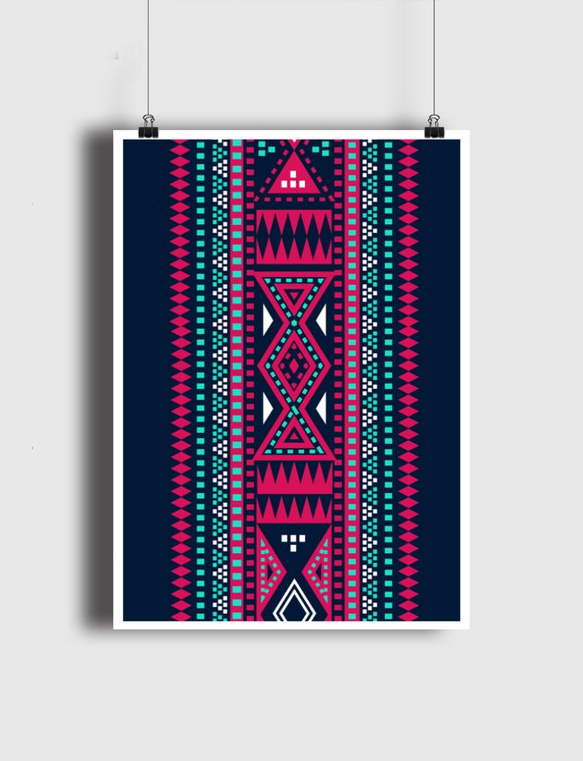 Tribal Arabian | Blue - Poster