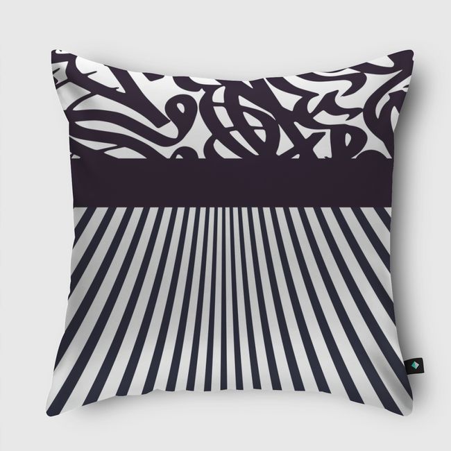 B&W line - Throw Pillow