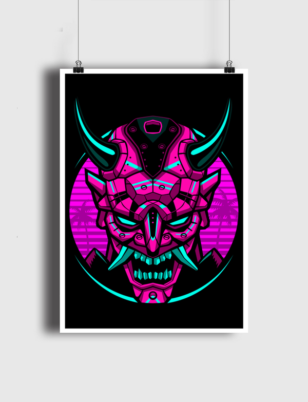 Retro Samurai machine Poster