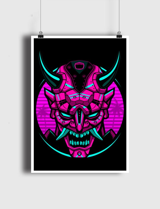Retro Samurai machine - Poster