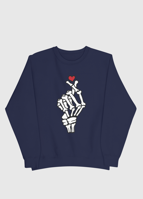 Skeleton Heart Hand Men Sweatshirt