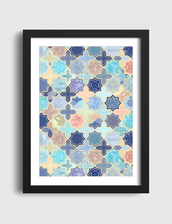 Blush & Blue Geometric - Artframe