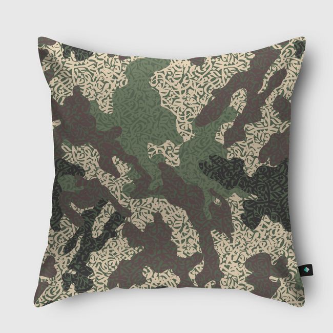 Camo Calligraphy - Throw Pillow