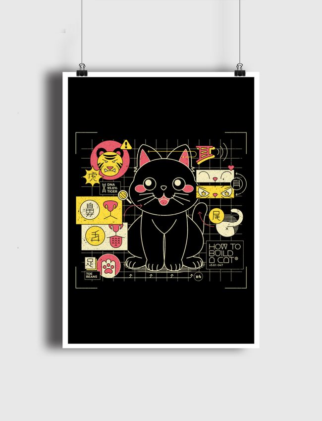 Japanese Cat Graph - Poster