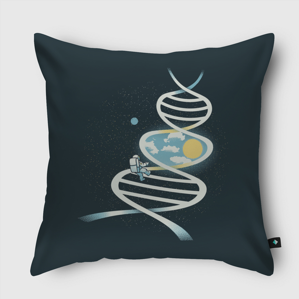 DNA Astronaut Science Throw Pillow